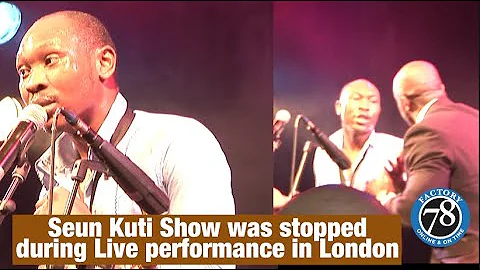 Moment Seun Kuti Show was stopped during Live performance in London at Bank of Industry Show
