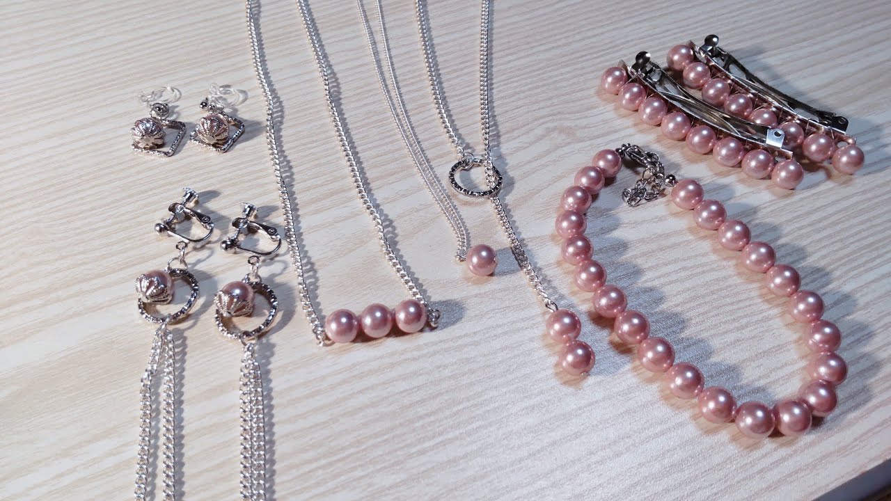 使わないパールネックレスを（ほぼ）100均パーツでリメイクしてみた。