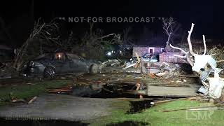 3-25-2023 Rolling Fork, MS Rolling shots of total destruction from tornado
