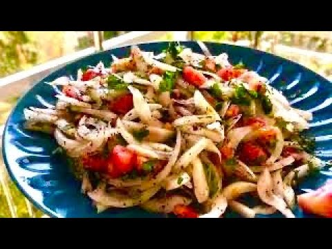 EN KOLAY???? DOMATESLİ SUMAKLI SOĞAN SALATASI TARİFİ-KEBAP VE LAHMACUN YANINA NEFİS YEMEK TARİFLERİ