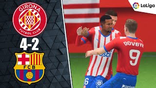 GIRONA FC 4 - 2 FC BARCELONA | FC 24 SAME GOALS | HIGHLIGHTS LALIGA EA SPORTS