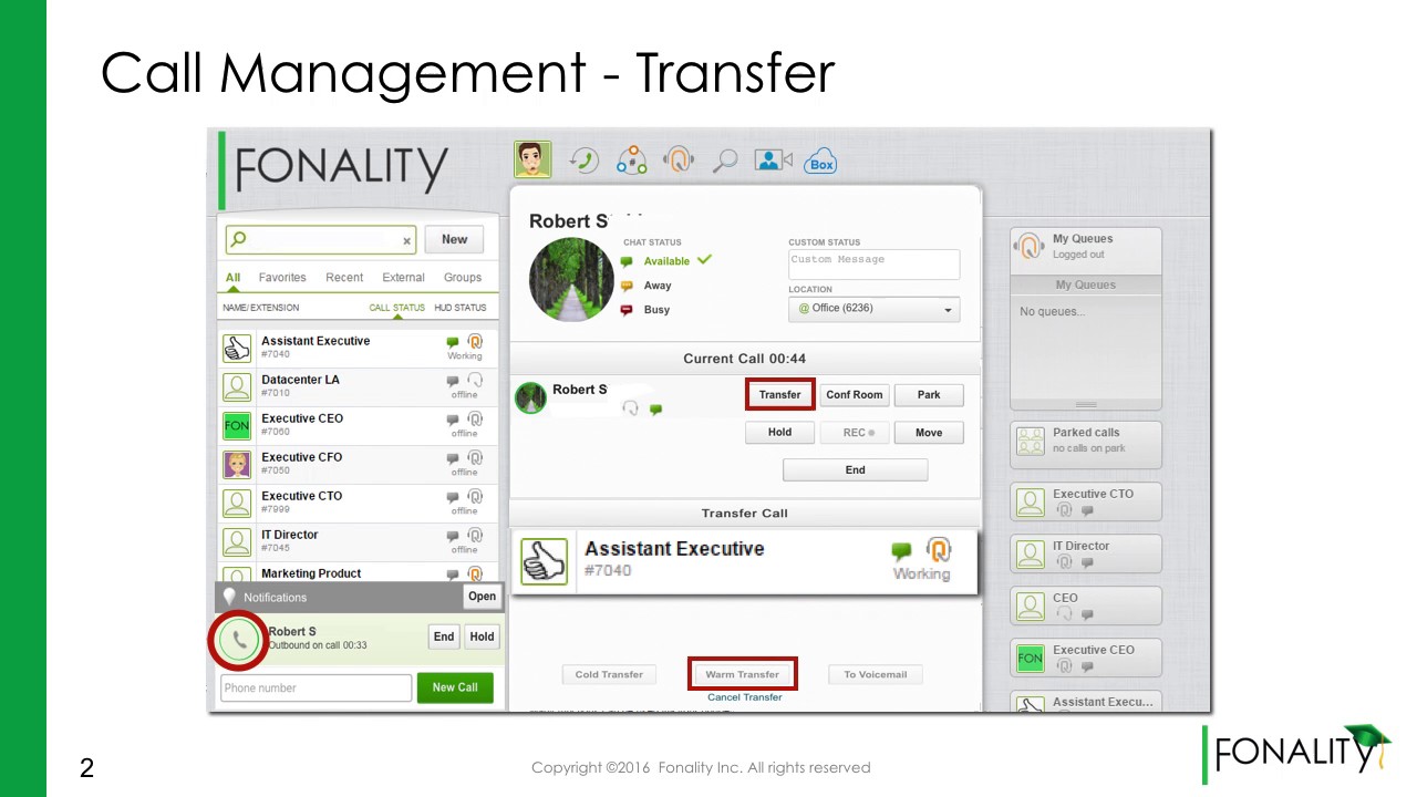 transferring calls