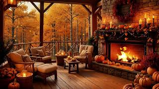 Autumn Porch Vibes – Warmes Klavier und Cello am Kamin und Fallende Blätter screenshot 4