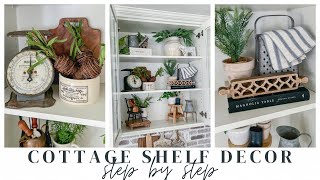 SPRING DECORATE WITH ME // HOW TO COTTAGE SHELF STYLING // CHARLOTTE GROVE FARMHOUSE