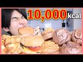 【1万キロカロリーチャレンジ】1日大食いして何キロ太る？！【モッパン】
