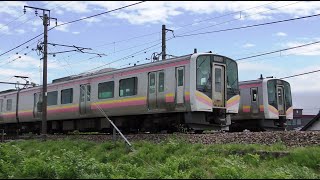 E129系離合 信越本線441Mと434M【4K】