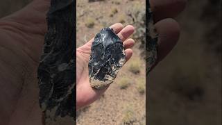 Prehistoric Artifacts In The High Desert - Huge Obsidian Tool