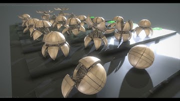 Sphere-Bot with new baked animations (Overview) - Perspective 2