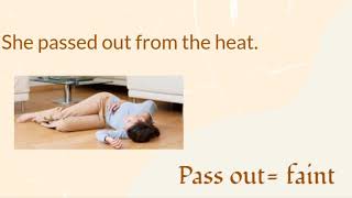 معنى phrasal verb (pass out)