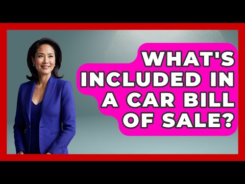 What Does A Bill Of Sale Look Like For A Car Purchase