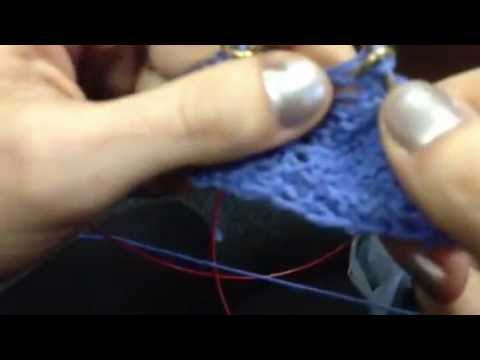Yarn over with markers -knit