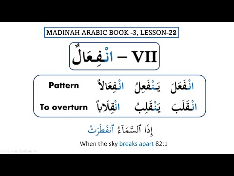 Madinah Arabic Book 3, Lesson 22 (Part 1) انفِعَال + لو لا+ التغليب