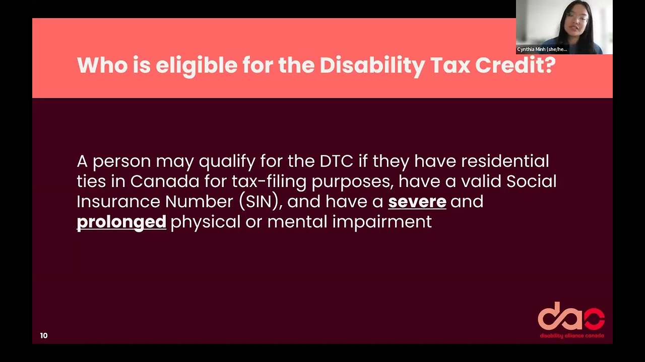 Webinar: Disability Tax Credit, Registered Disability Savings Plan and Canada Disability Benefit