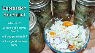 Depression Era Salad - it's good and it keeps for a week!