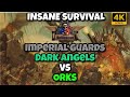 Clutch Survival! Imperial Guards and Dark Angels Defend Against Orks