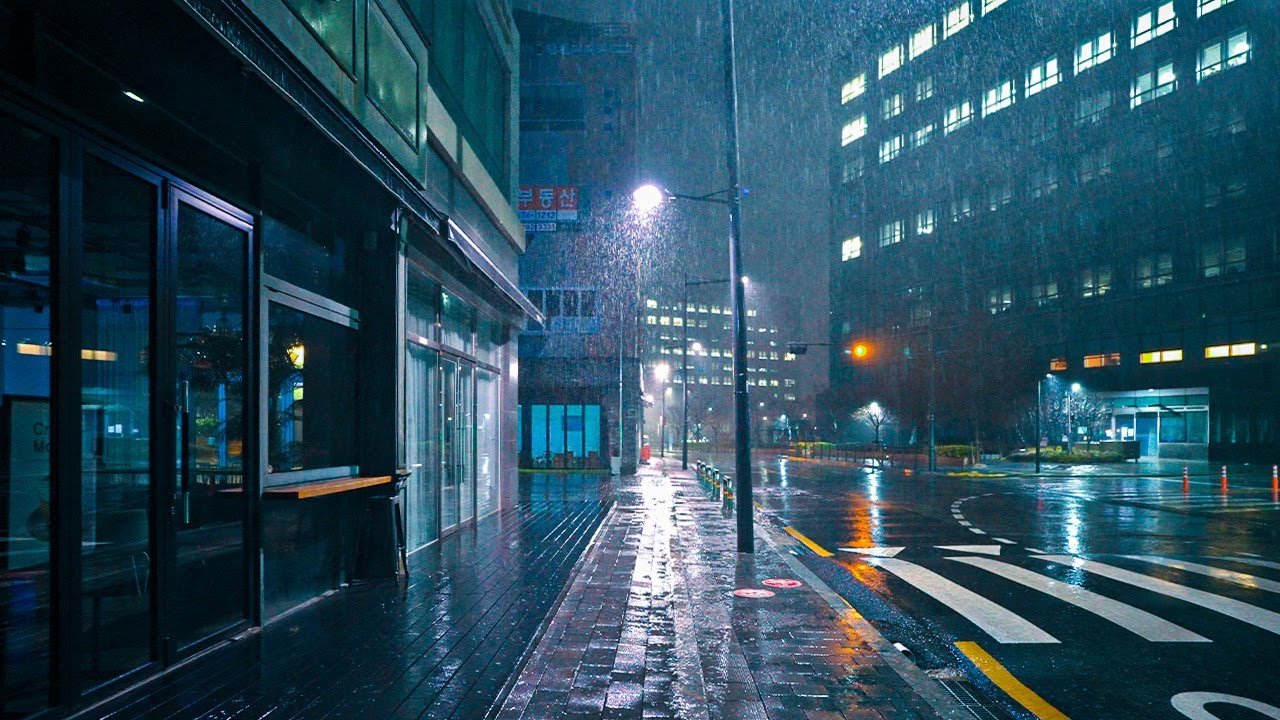 Walk In The Rain At Dawn Seoul Umyeon-dong Neighborhood | Relaxing ...