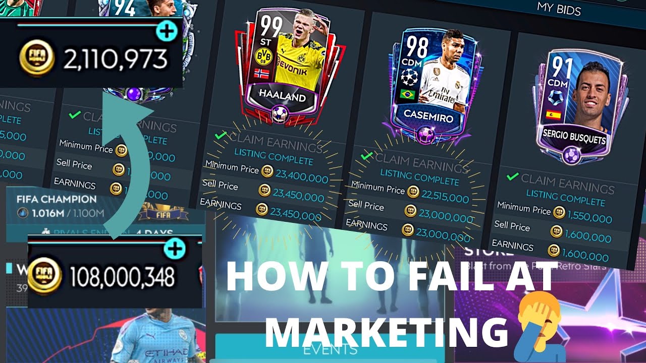 HOW TO FAIL AT MARKETING | FIFA MOBILE 20! | INVESTMENTS