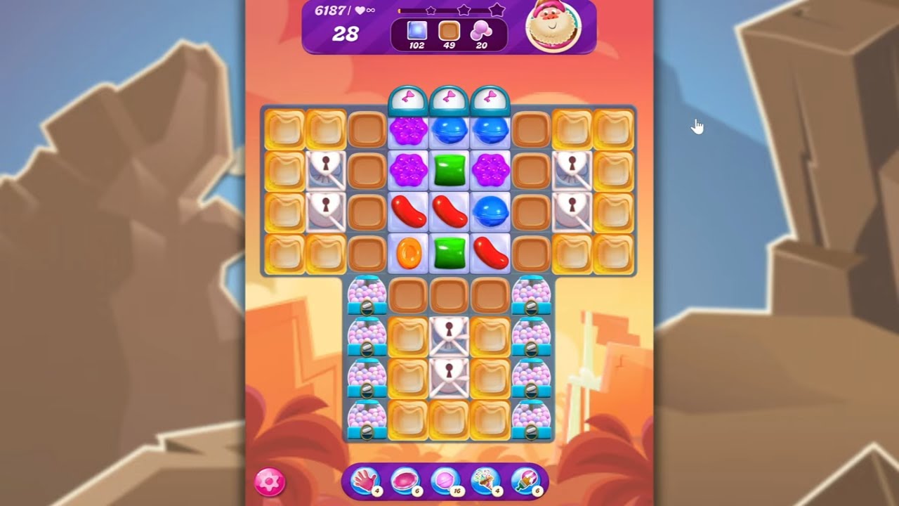 Candy Crush Saga LEVEL 6187 NO BOOSTERS (new version)🐟☑️ - YouTube