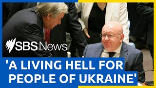 Un Chief Scolds Russia For Making Life A Living Hell For Ukrainians Sbs News