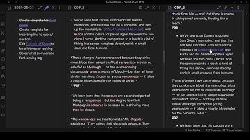 Second Brain - Tunnels of Blood Book Page