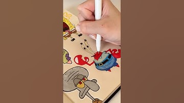 Speed Tutorial | DRAWING MR. KRABS ✍️🦀 | SpongeBob Fan Art