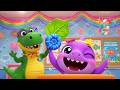 Baby Shark Goes to School 🦈🏫 T-Rex Teacher School Routine Song for Kids | Popular 3D Baby Songs