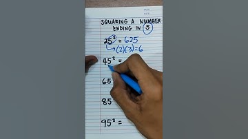 Squaring a Number Ending in 5 #Math #MathTricks #MentalMath