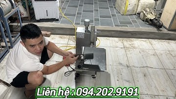 Giới thiệu, báo giá máy cưa xương lợn, xương bò đa năng, cắt thịt chân giò, cá đông lạnh tiện lợi
