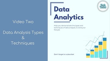 Data Analysis Types & Techniques (Video Two)