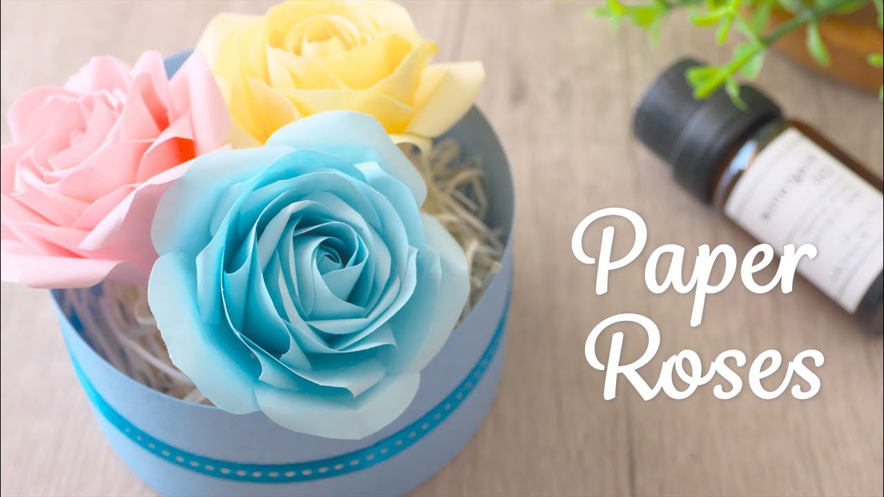 DIY How to make realistic looking paper roses / Tutorial - YouTube