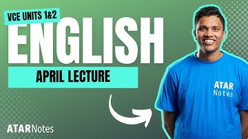 VCE English 1&2 April Lecture