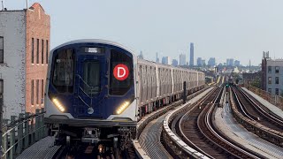NYC Subway D Local and R Express Trains 18 Avenue