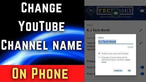 How To Change YouTube Channel Name Without Changing Gmail In Mobile (Android/Iphone) 2022