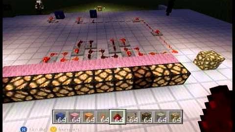 Minecraft 360 How to: redstone repeater, vertical lighting, horizontal redstone lamp lighting