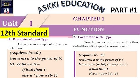 💥12th Computer Science Chapter 1 : Function | English Medium | Part #1 | Tamilnadu state board