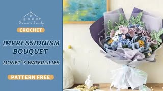 EN1917 Impressionism Bouquet - Monet s Waterlilies Tribute to Art Series Susan s Family