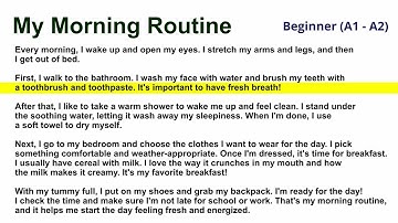 1. My Morning Routine (Beginner A1-A2) - English Reading Practice