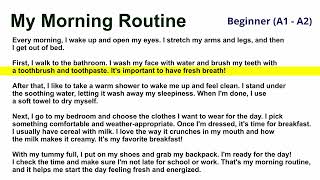 Celebrity 1. My Morning Routine (Beginner A1-A2) - English Reading Practice Wealth