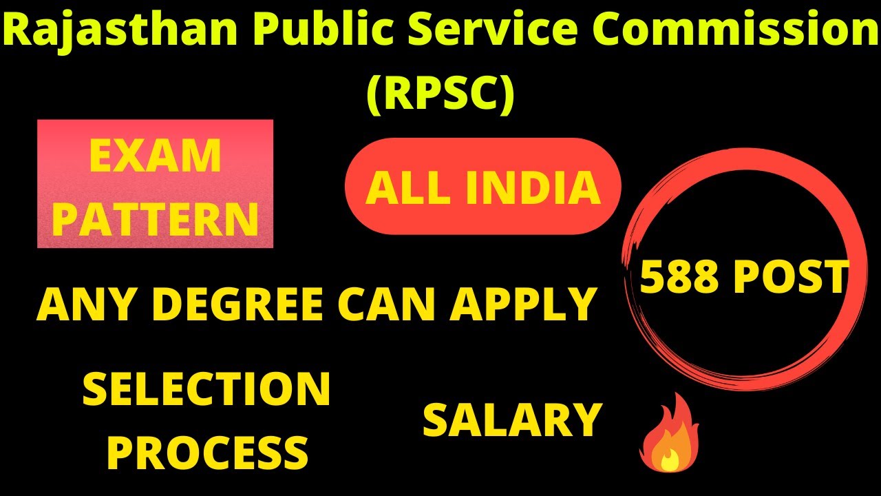 RPSC recruitment 2021/Exam Pattern /2021/Salary /RAS 2021 Online Form  RAS 2021 Syllabus
