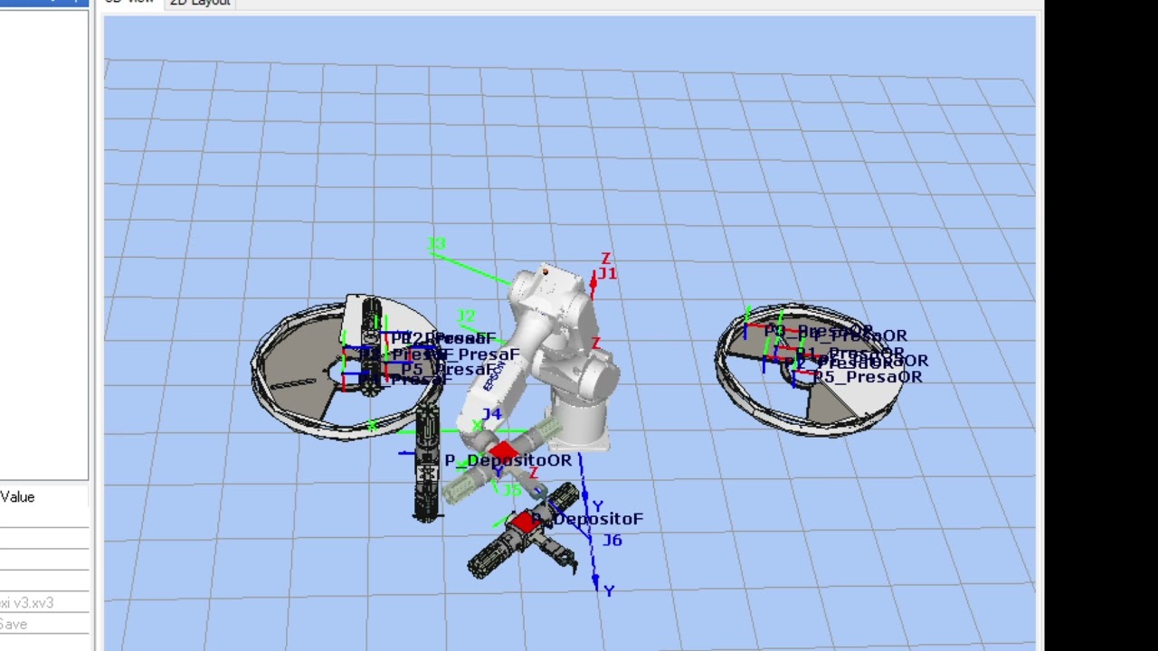Simulazione EPSON 6-axis con guida robot