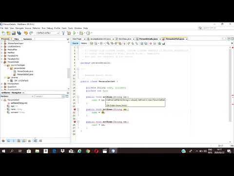 How to create a Class and Get and Set Methods in Java - NetBeans - Part 1