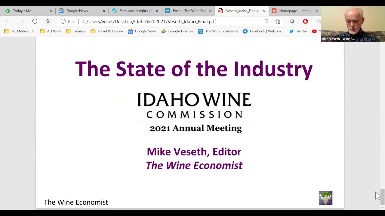 State of the Wine Industry with Mike Veseth - Idaho Wine Commission Annual Meeting 2021
