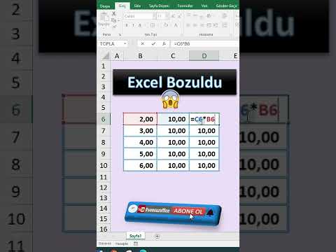 Video: Excel hücrelerim neden güncellenmiyor?