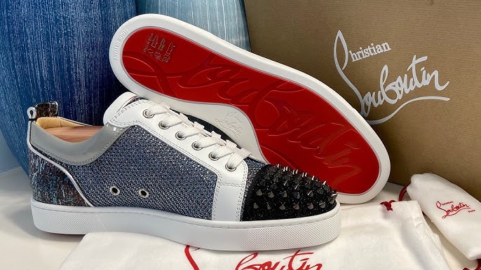 Christian Louboutin Louis Junior Calf Leather Black Low Unboxing On Foot  Review 