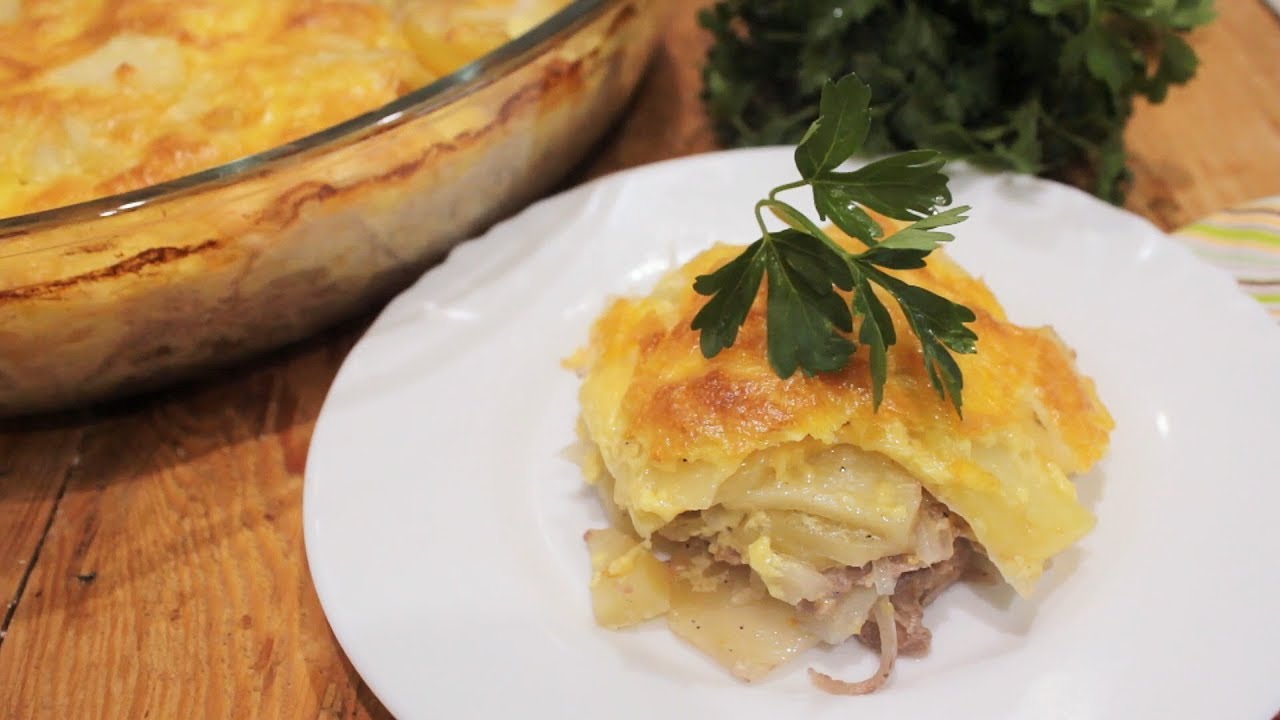 КАРТОШКА С МЯСОМ В ДУХОВКЕ под сырным соусом РЕЦЕПТЫ блюд на Новый Год ...