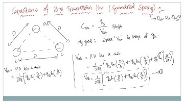 Capacitance of Three Phase Symmetrical Lines | Derivation In detail