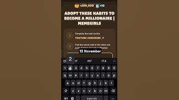 Adopt These Habits to Become a Millionaire | MemeGirls | memefi | Today Combo Card | #memefi #shorts