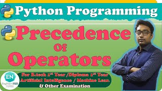 Precedence of Operators | Python Programming | B.Tech/Diploma 1st Year | By Aaditya Anand
