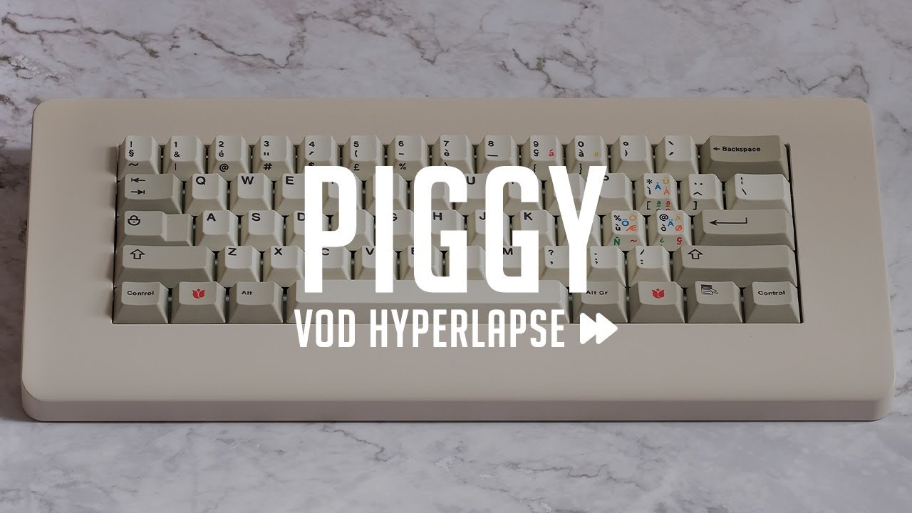 BUILD VOD - Piggy 60% w/ 55g H1 Switches Sound Test - YouTube