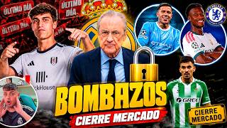 💥 ÚLTIMA HORA en el REAL MADRID! CIERRE de MERCADO, BOMBAZOS y FICHAJES INESPERADOS